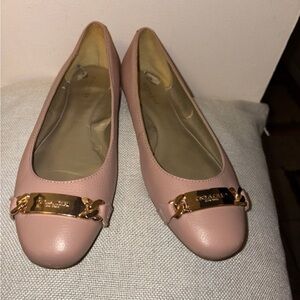 Coach Pink Leather Women's Flats 7